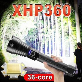 XHP360 Led Flashlight 26650 Rechargeable Torch Usb Powerful Tactical Flash Light Zoomable Hunting Lantern Waterproof Hand Lamp