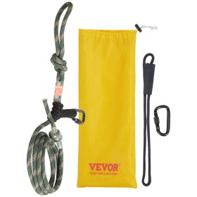 VEVOR Tree Stand Safety Rope, 9 ft/27.43M Treestand Lifeline Rope 30KN Breaking Tension, 0.6'' Hunting Safety Line with Prusik Knot