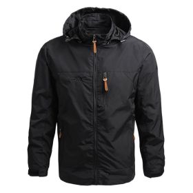 Men Windbreaker Military Field Jackets Outerwear Mens Winter Autumn Waterproof Flight Pilot Coat Hoodie Men Hunting Army Clothes (Color: Negro, size: XXXL)