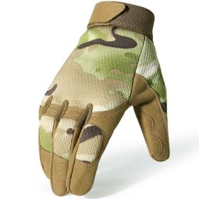 Tactical Gloves Camo Military Army Cycling Glove Sport Climbing Paintball Shooting Hunting Riding Ski Full Finger Mittens Men (Color: A9 Multicam, size: S)