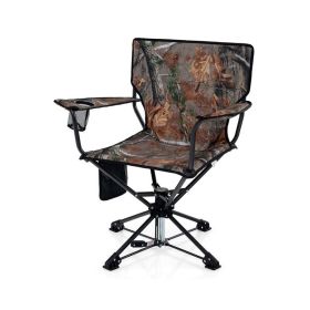 360Â° Swivel Portable Foldable Hunting Chair with Storage Pockets (Type: Camping Chairs, Color: Camouflage)